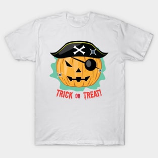 Pirate Halloween Pumpkin - Funny T-Shirt